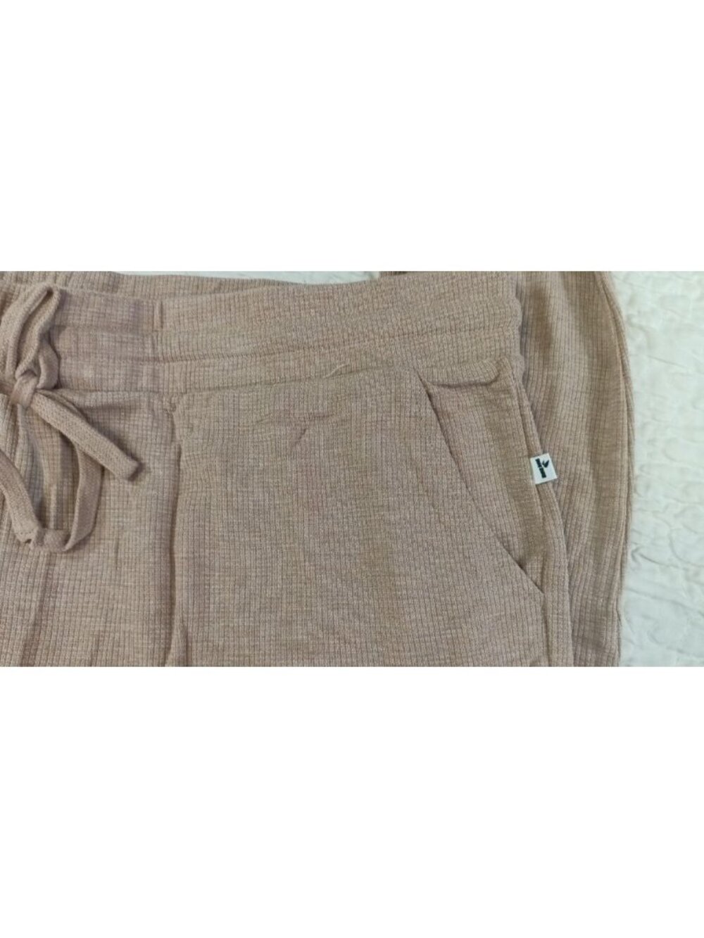 Little Starlet Women's Jogger Set Size XL Khaki 2 Piece Set Lounge Pajamas Long - Picture 11 of 13